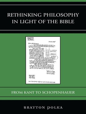 cover image of Rethinking Philosophy in Light of the Bible